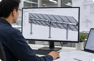 Estructura de acero para sistemas de seguimiento solar